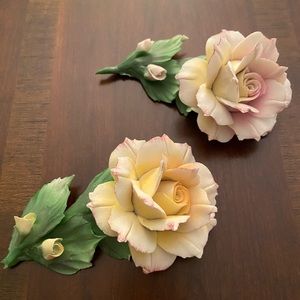 Roses in Capodimonte porcelain